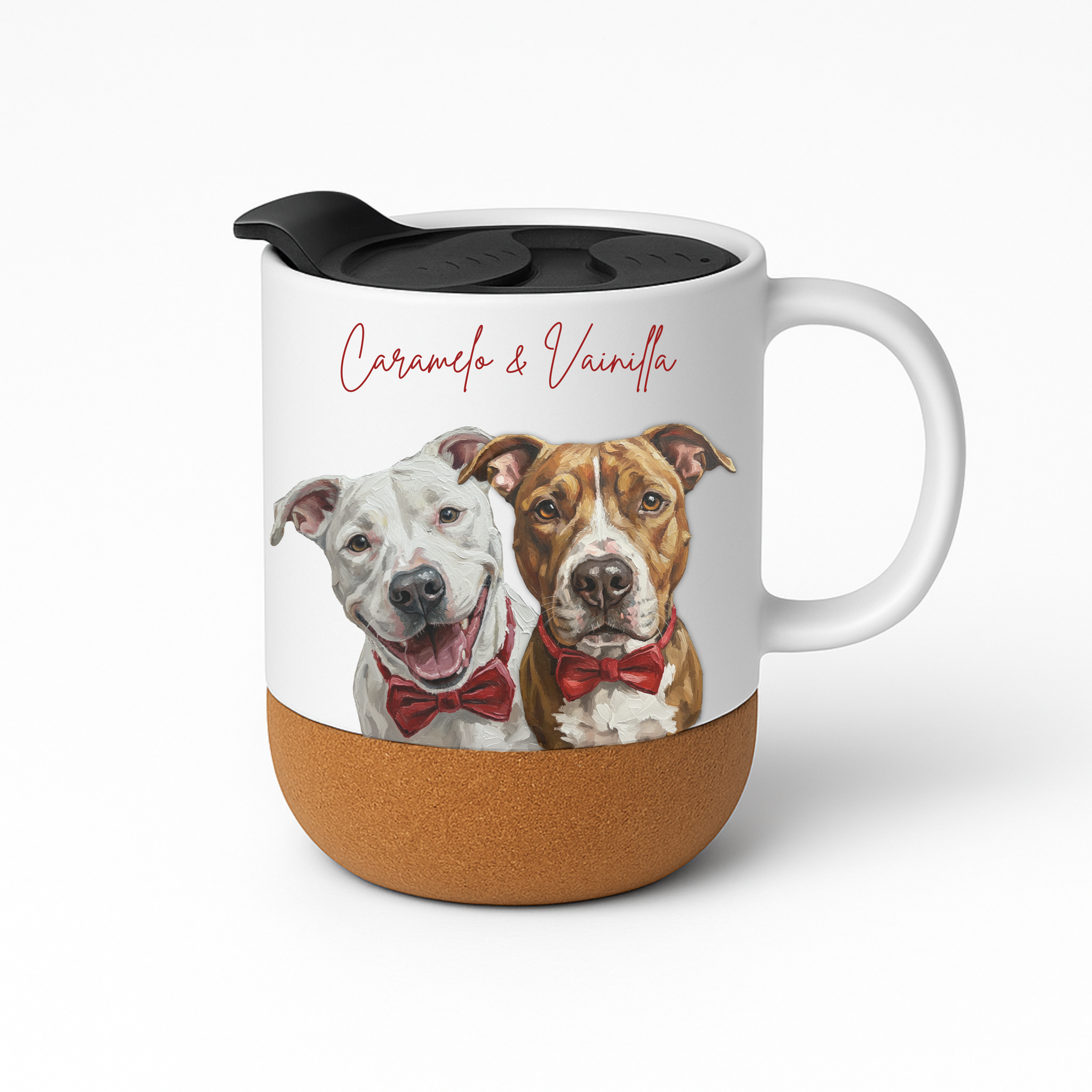 Taza con tapa ilustración Pinceladas