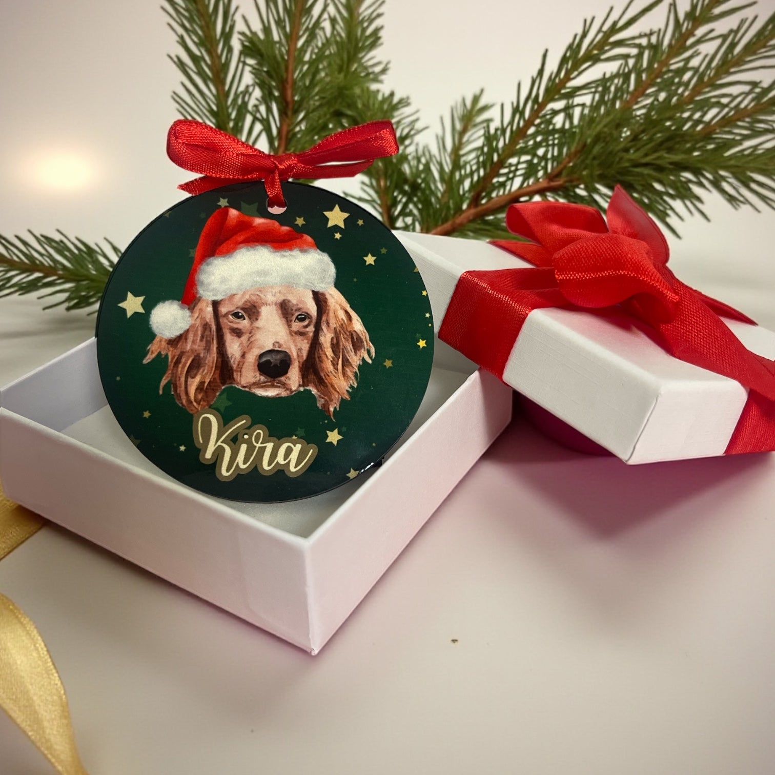 Adorno para árbol ilustración acuarela