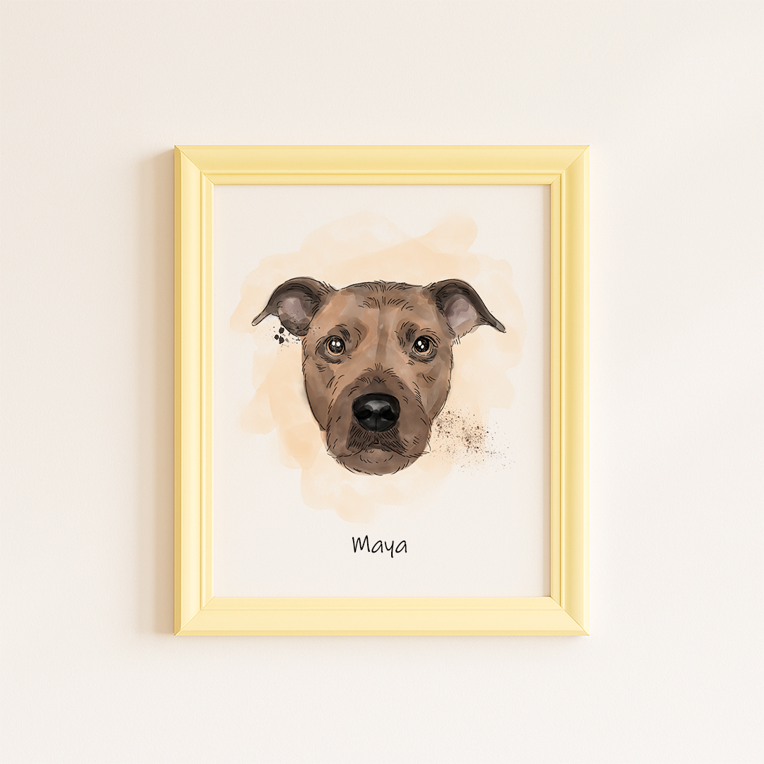 Ilustración Estilo Acuarela Retrato