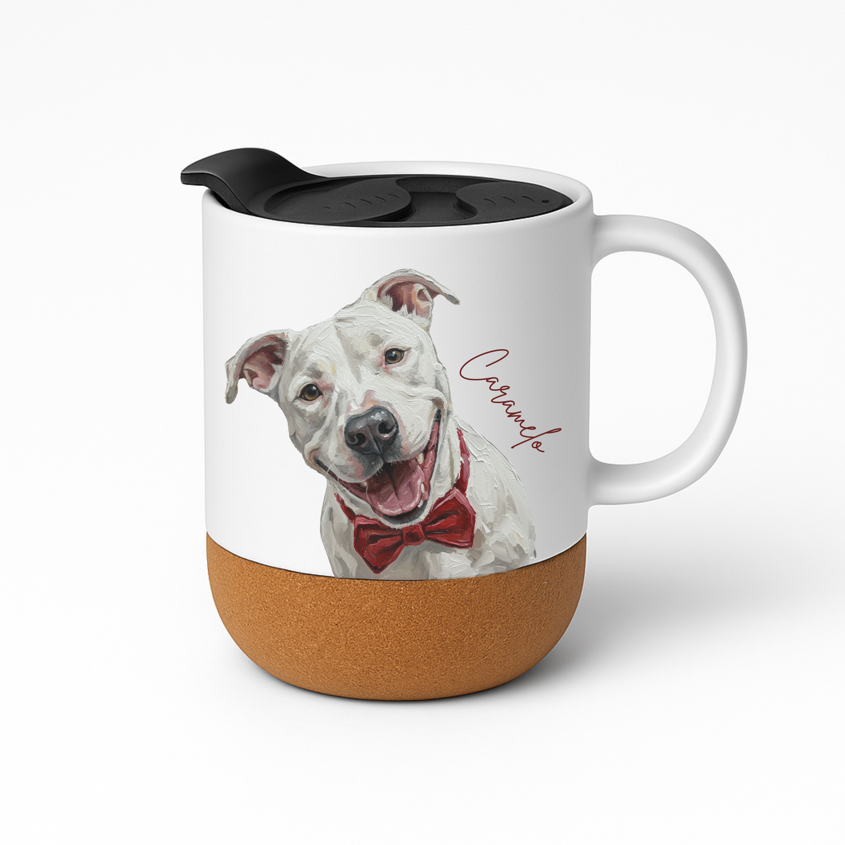 Taza con tapa ilustración Pinceladas