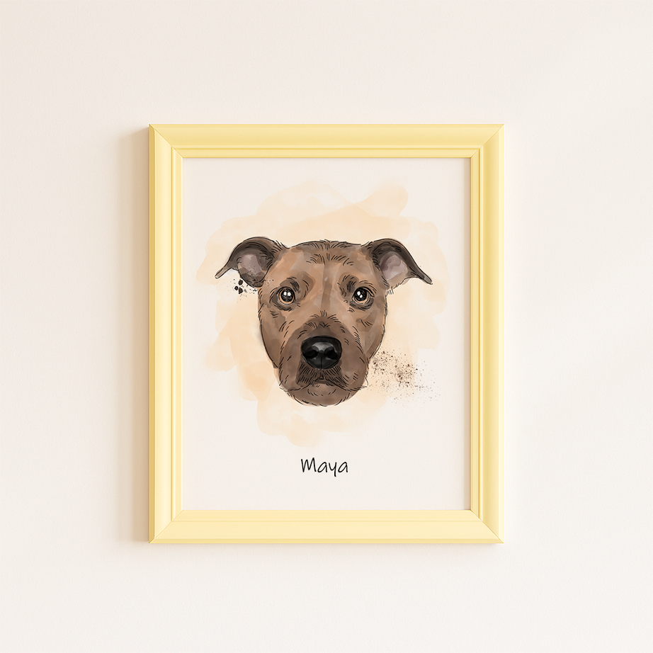 Ilustración Estilo Acuarela Retrato