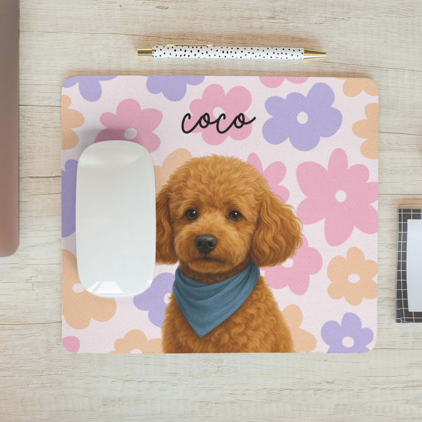 Mouse pad ilustración retro