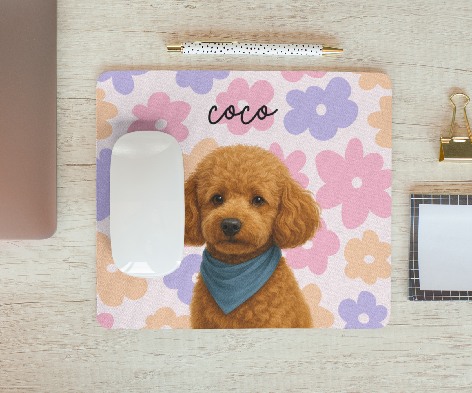 Mouse pad ilustración retro