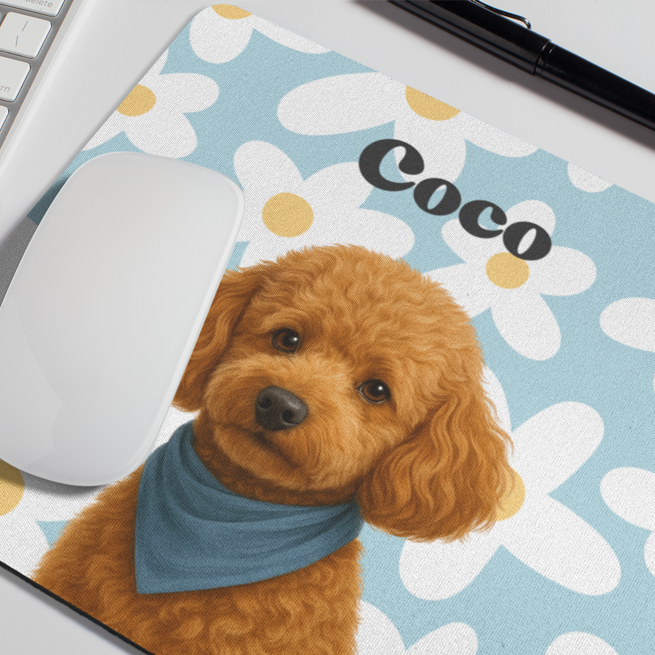 Mouse pad ilustración retro