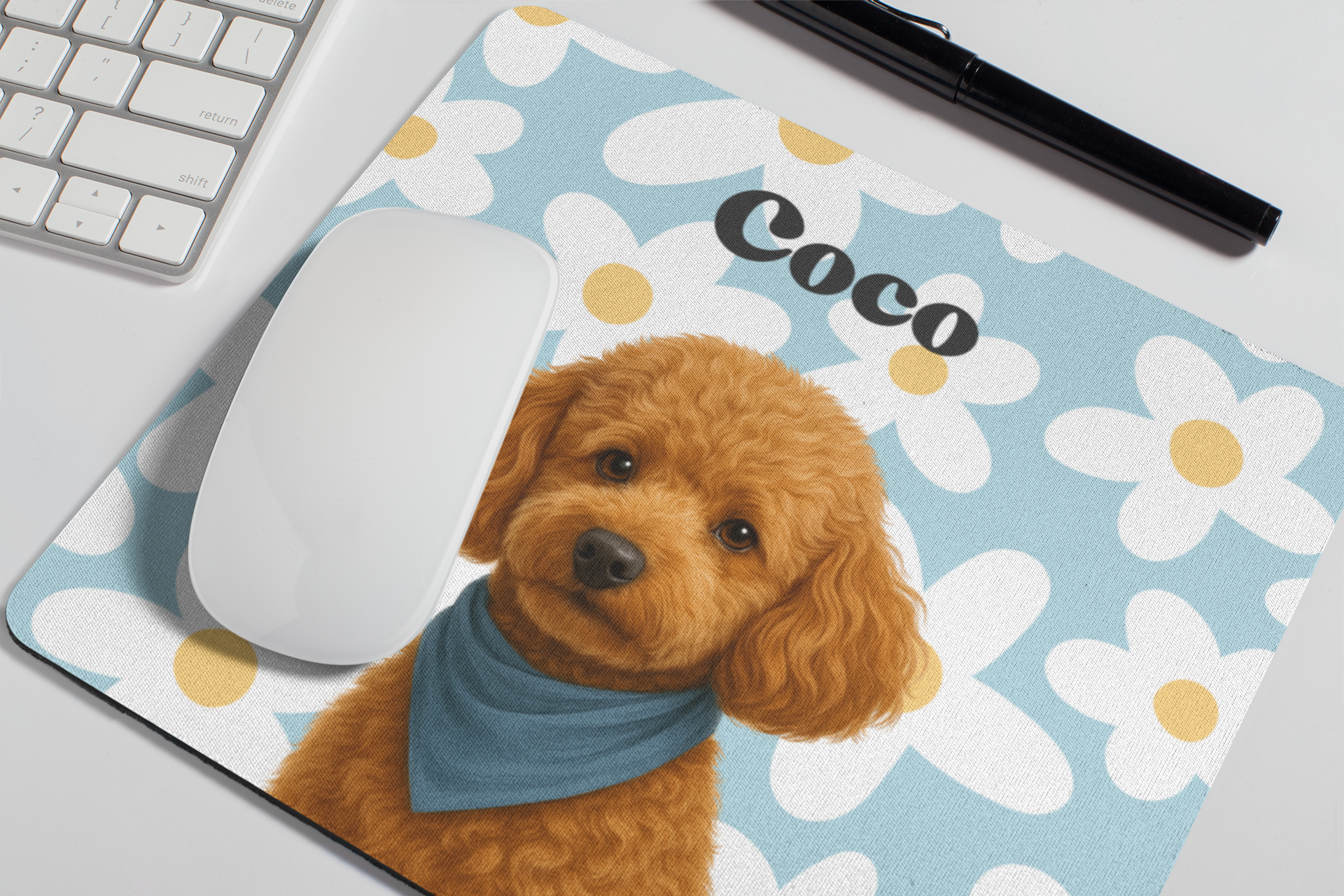 Mouse pad ilustración retro