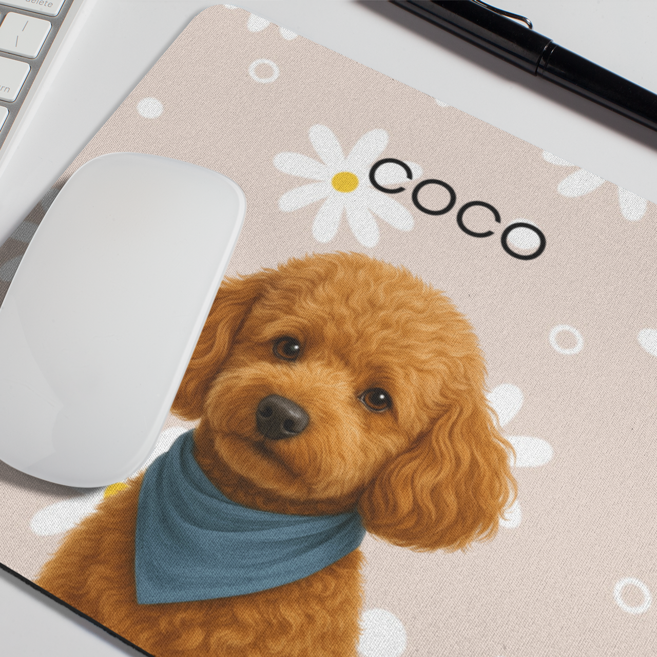 Mouse pad ilustración retro