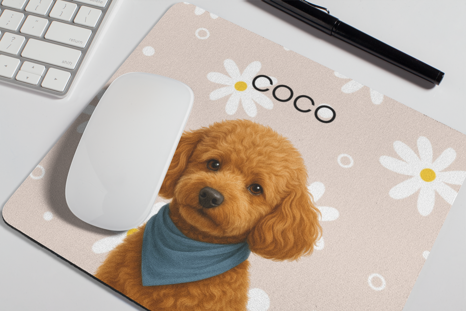 Mouse pad ilustración retro