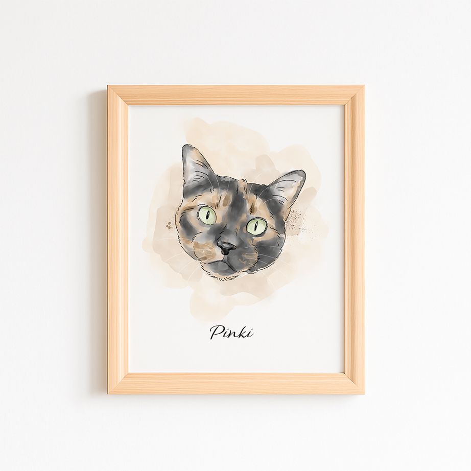 Ilustración Estilo Acuarela Retrato