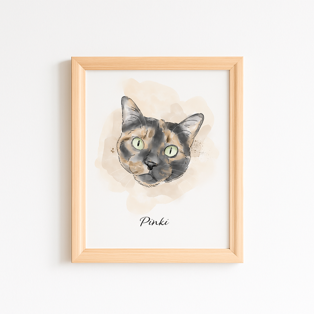 Ilustración Estilo Acuarela Retrato