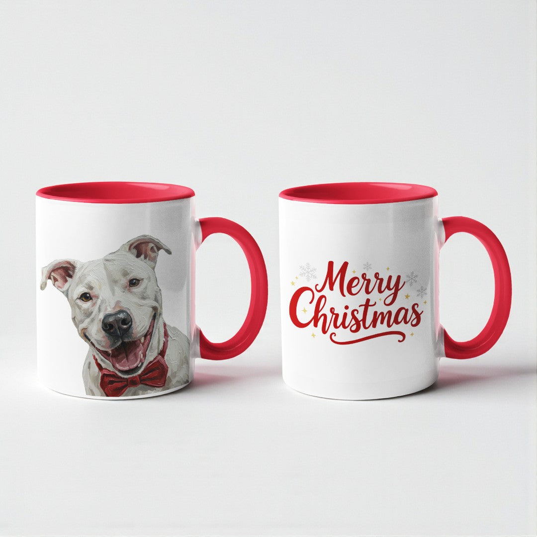 Taza Ilustracion Piceladas "Merry Christmas"